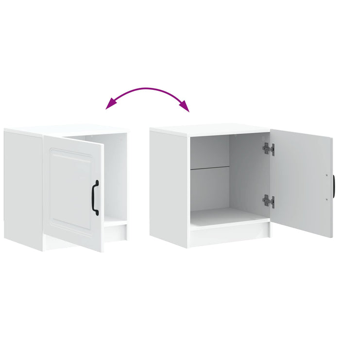 Dulap de noapte Alb 43 x 34,5 x 47 cm Lemn prelucrat - WALTI WALTI