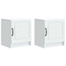 Dulap de noapte 2 pcs Alb 43 x 34,5 x 47 cm Lemn prelucrat - WALTI WALTI