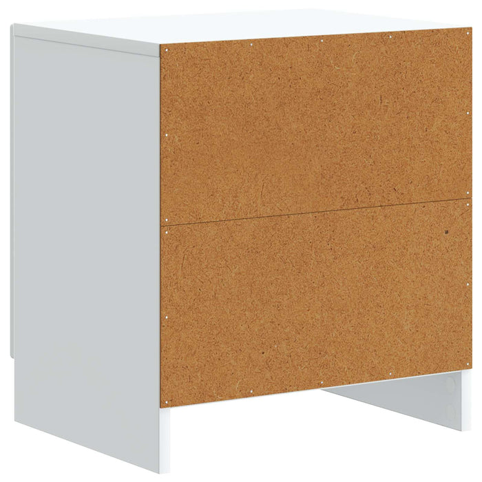 Dulap de noapte 2 pcs Alb 43 x 34,5 x 47 cm Lemn prelucrat - WALTI WALTI