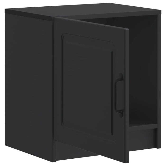 Dulap de noapte 2 pcs Negru 43 x 34,5 x 47 cm Lemn prelucrat - WALTI WALTI