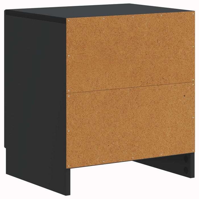 Dulap de noapte 2 pcs Negru 43 x 34,5 x 47 cm Lemn prelucrat - WALTI WALTI