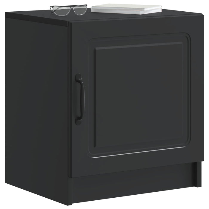 Dulap de noapte 2 pcs Negru 43 x 34,5 x 47 cm Lemn prelucrat - WALTI WALTI