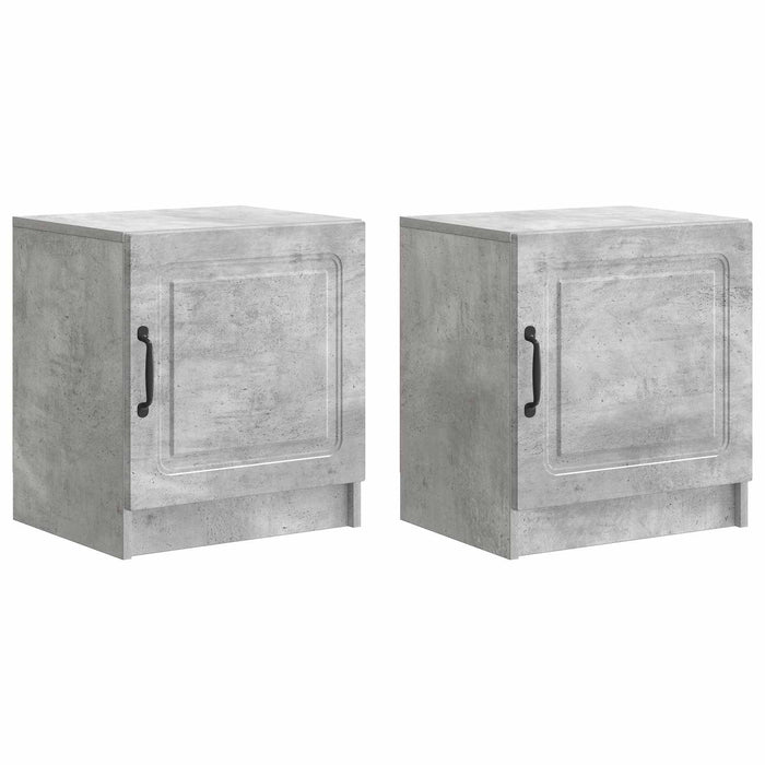 Dulap de noapte 2 pcs Gri Beton 43 x 34,5 x 47 cm - WALTI WALTI