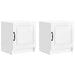 Dulap de noapte 2 pcs Alb foarte lucios 43 x 34,5 x 47 cm - WALTI WALTI