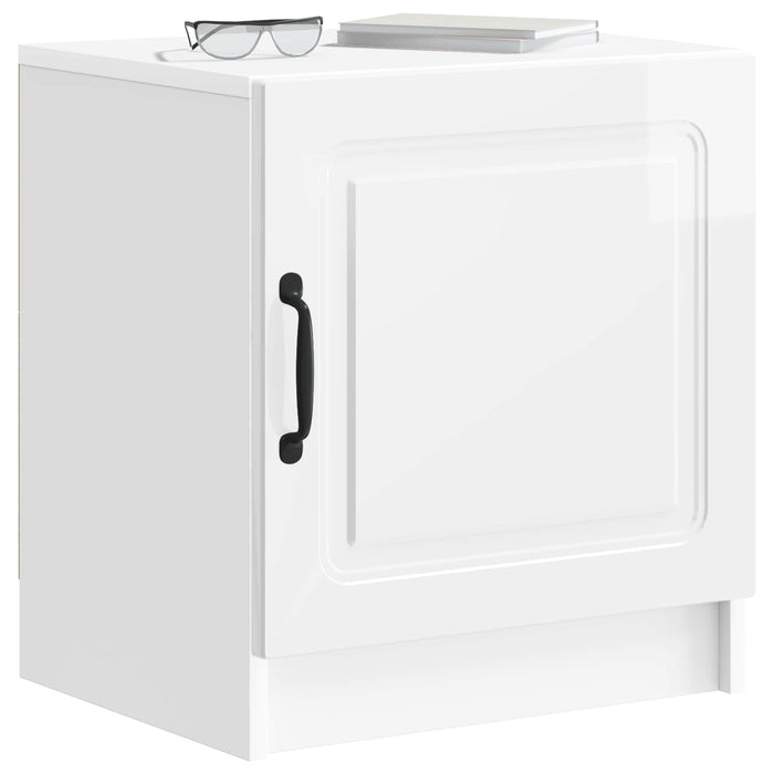 Dulap de noapte 2 pcs Alb foarte lucios 43 x 34,5 x 47 cm - WALTI WALTI