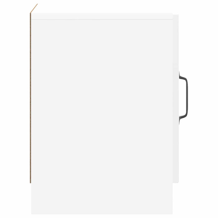 Dulap de noapte 2 pcs Alb foarte lucios 43 x 34,5 x 47 cm - WALTI WALTI