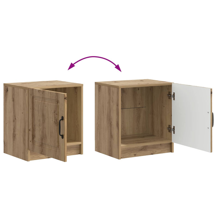 Dulap de noapte 2 pcs Stejar Artizanal 43 x 34,5 x 47 cm - WALTI WALTI