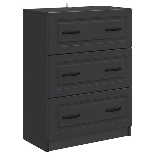 Dulap cu sertare Negru 66 x 34,5 x 87 cm Lemn prelucrat - WALTI WALTI