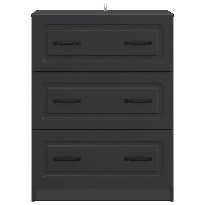 Dulap cu sertare Negru 66 x 34,5 x 87 cm Lemn prelucrat - WALTI WALTI