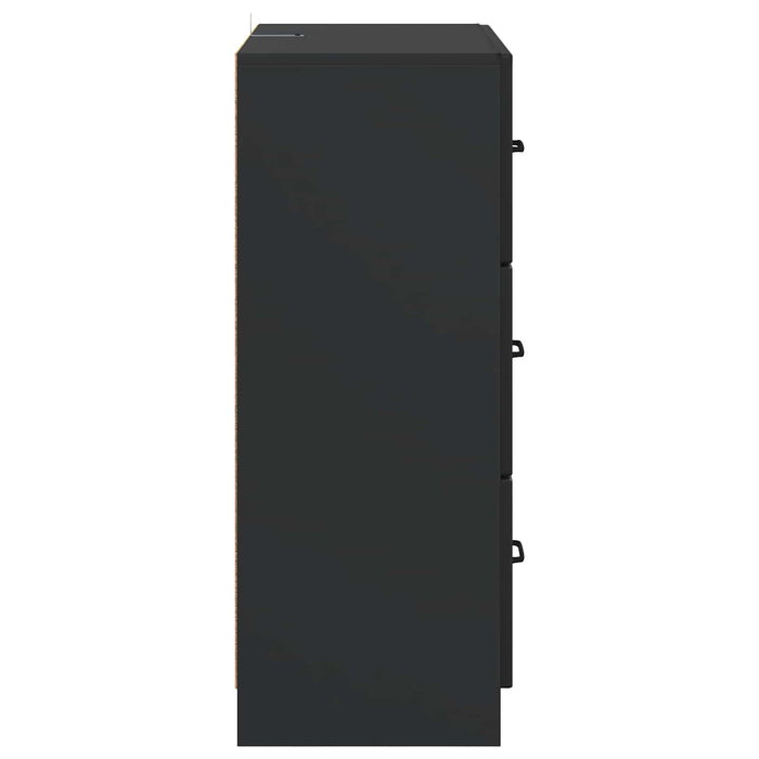 Dulap cu sertare Negru 66 x 34,5 x 87 cm Lemn prelucrat - WALTI WALTI