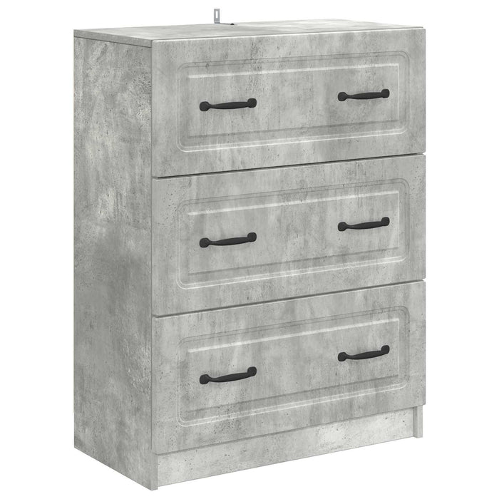 Dulap cu sertare Gri Beton 66 x 34,5 x 87 cm Lemn prelucrat - WALTI WALTI