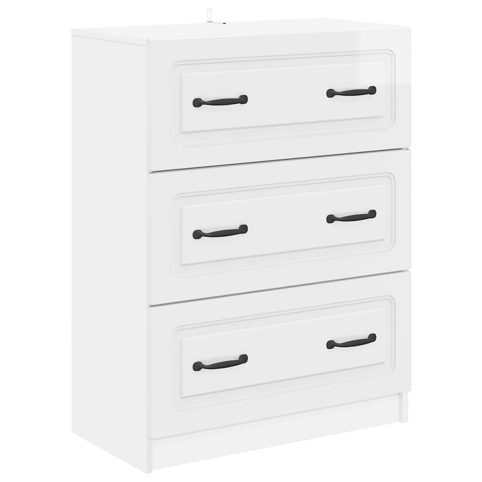 Dulap cu sertare Alb foarte lucios 66 x 34,5 x 87 cm - WALTI WALTI