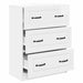 Dulap cu sertare Alb foarte lucios 66 x 34,5 x 87 cm - WALTI WALTI