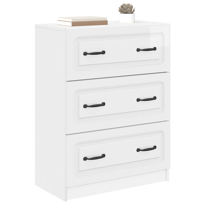 Dulap cu sertare Alb foarte lucios 66 x 34,5 x 87 cm - WALTI WALTI