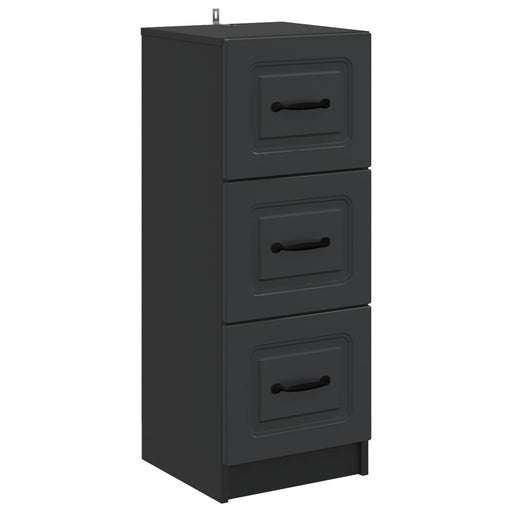 Dulap cu sertare Negru 33 x 34,5 x 87 cm Lemn prelucrat - WALTI WALTI