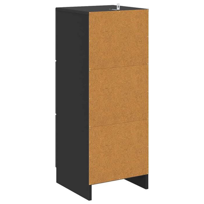 Dulap cu sertare Negru 33 x 34,5 x 87 cm Lemn prelucrat - WALTI WALTI