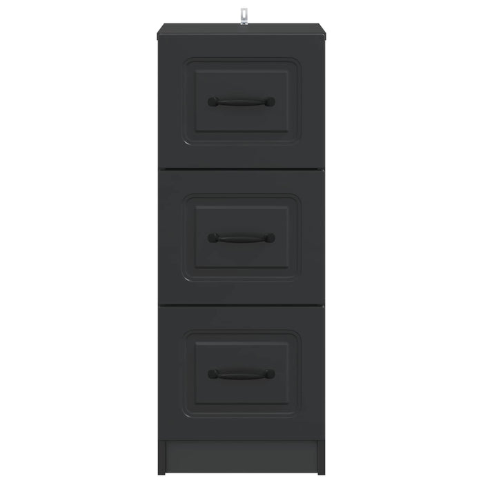 Dulap cu sertare Negru 33 x 34,5 x 87 cm Lemn prelucrat - WALTI WALTI