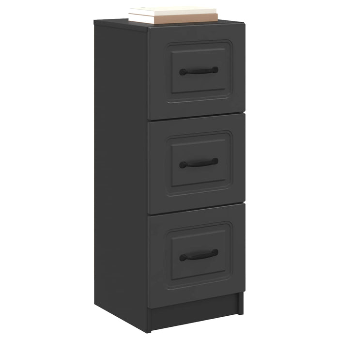 Dulap cu sertare Negru 33 x 34,5 x 87 cm Lemn prelucrat - WALTI WALTI