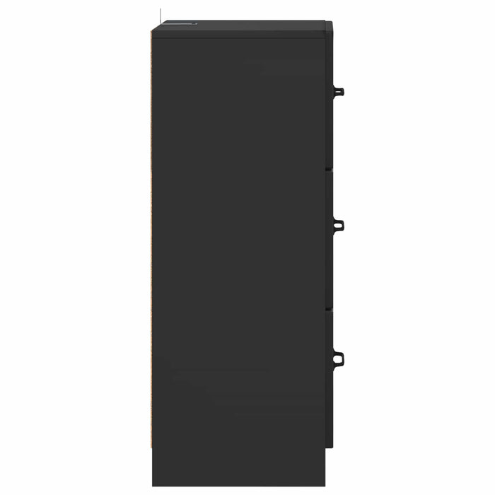 Dulap cu sertare Negru 33 x 34,5 x 87 cm Lemn prelucrat - WALTI WALTI