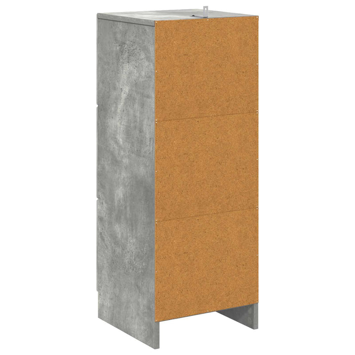 Dulap cu sertare Gri Beton 33 x 34,5 x 87 cm Lemn prelucrat - WALTI WALTI