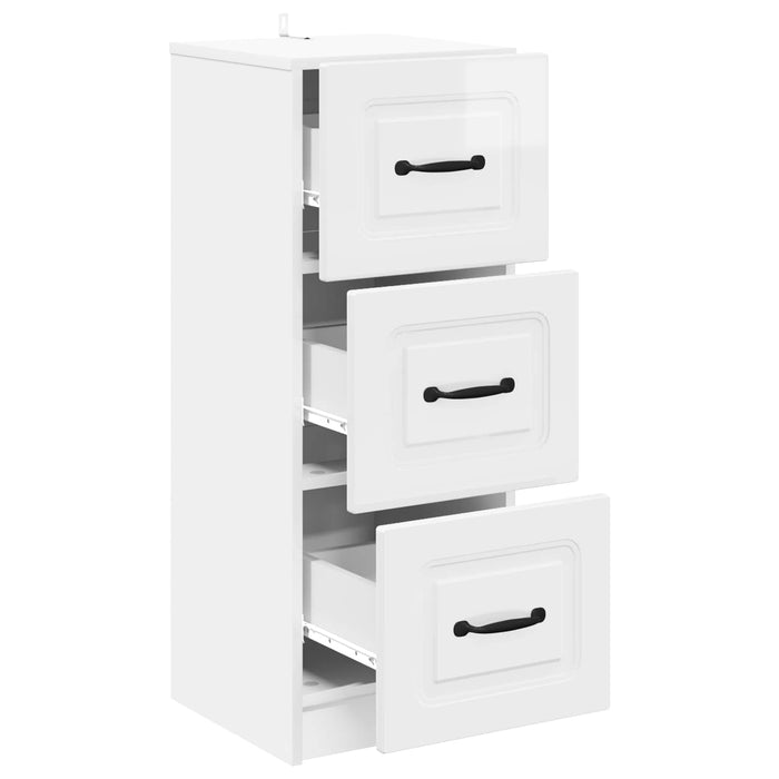 Dulap cu sertare Alb foarte lucios 33 x 34,5 x 87 cm - WALTI WALTI