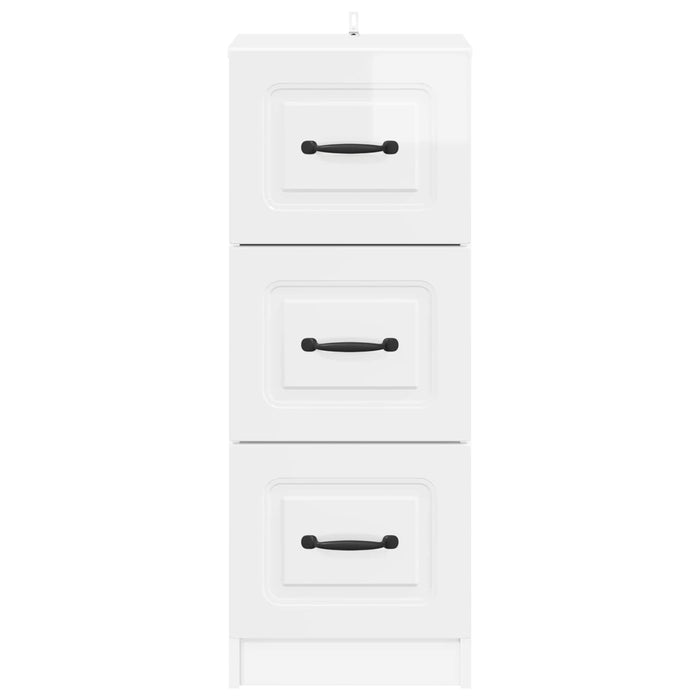 Dulap cu sertare Alb foarte lucios 33 x 34,5 x 87 cm - WALTI WALTI