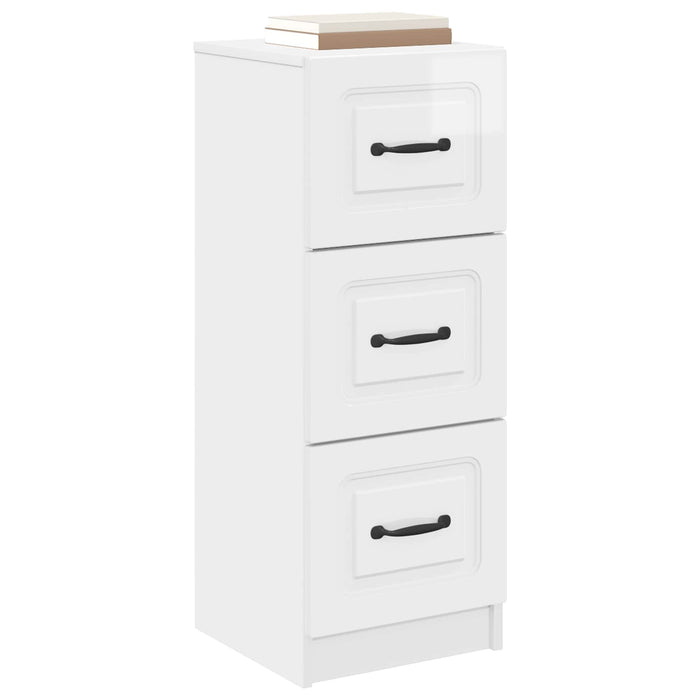 Dulap cu sertare Alb foarte lucios 33 x 34,5 x 87 cm - WALTI WALTI