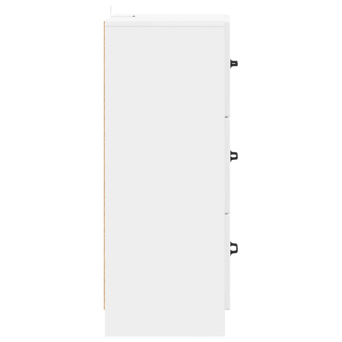Dulap cu sertare Alb foarte lucios 33 x 34,5 x 87 cm - WALTI WALTI
