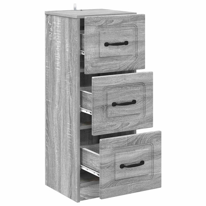 Dulap cu sertare Sonoma gri 33 x 34,5 x 87 cm Lemn prelucrat - WALTI WALTI