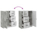 Bufet cu sertar Gri Beton 66 x 34,5 x 87 cm Lemn prelucrat - WALTI WALTI