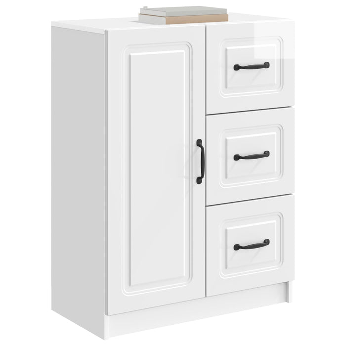 Bufet Alb foarte lucios 66 x 34,5 x 87 cm Lemn prelucrat - WALTI WALTI