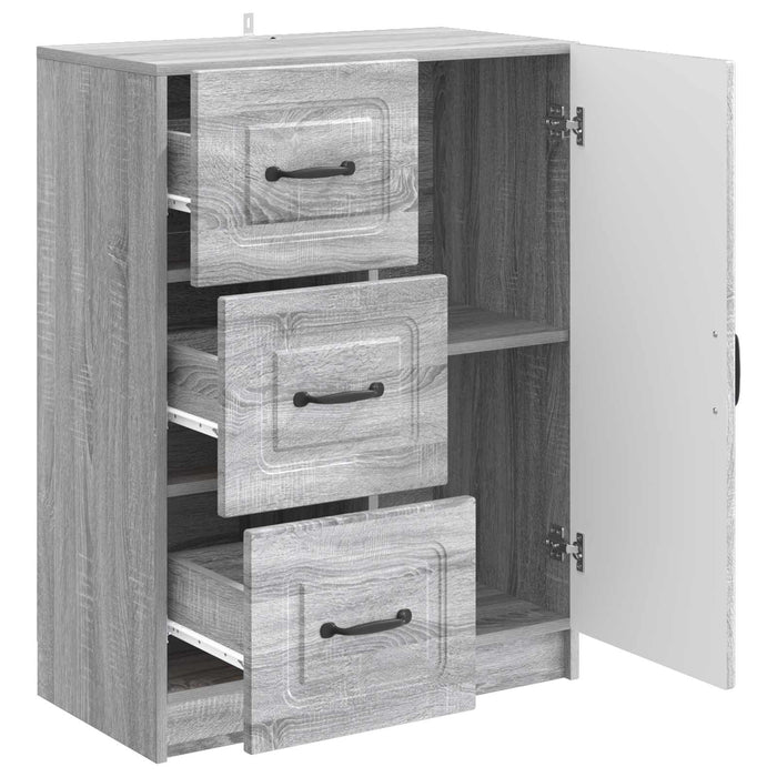 Bufet cu sertar Sonoma gri 66 x 34,5 x 87 cm Lemn prelucrat - WALTI WALTI