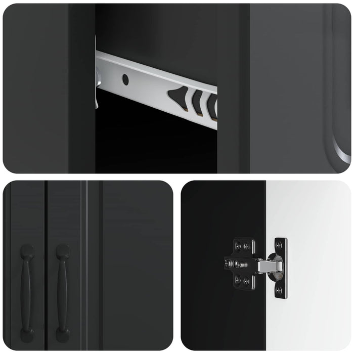 Bufet cu sertar Negru 66 x 34,5 x 87 cm Lemn prelucrat - WALTI WALTI