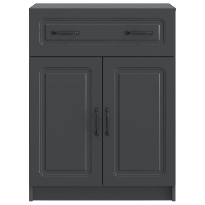 Bufet cu sertar Negru 66 x 34,5 x 87 cm Lemn prelucrat - WALTI WALTI