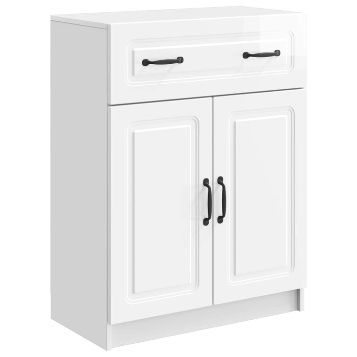 Bufet Alb foarte lucios 66 x 34,5 x 87 cm Lemn prelucrat - WALTI WALTI