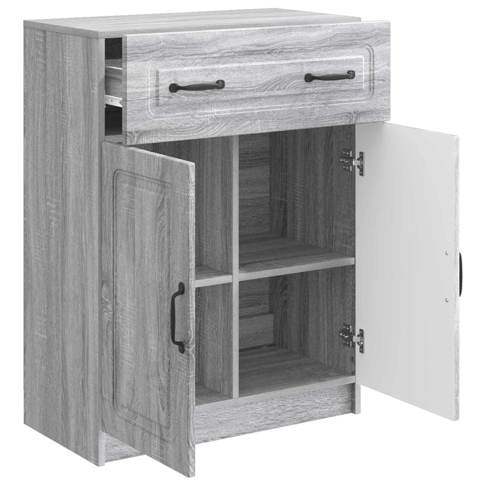 Bufet cu sertar Sonoma gri 66 x 34,5 x 87 cm Lemn prelucrat - WALTI WALTI