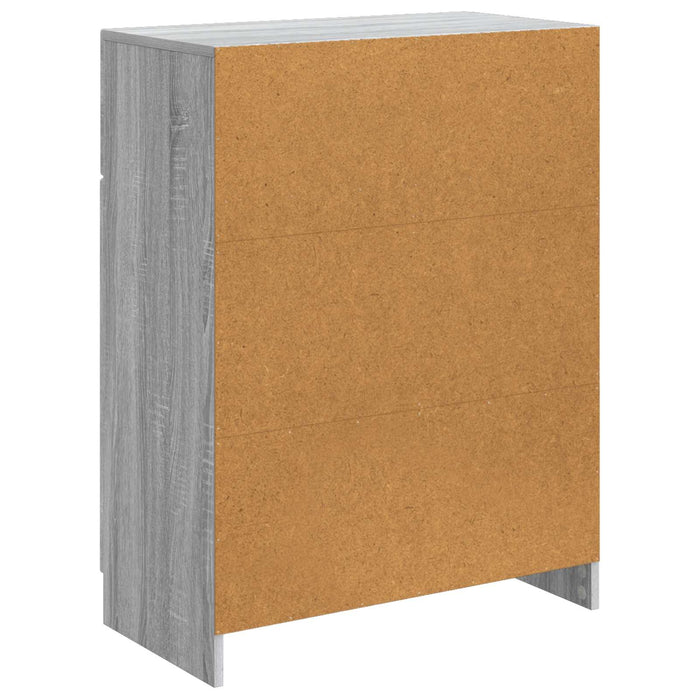Bufet cu sertar Sonoma gri 66 x 34,5 x 87 cm Lemn prelucrat - WALTI WALTI