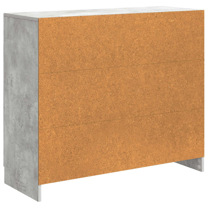Bufet Gri Beton 89 x 34,5 x 77 cm Lemn prelucrat - WALTI WALTI