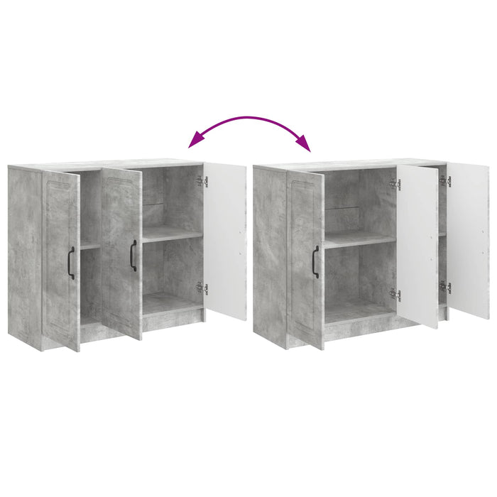 Bufet Gri Beton 89 x 34,5 x 77 cm Lemn prelucrat - WALTI WALTI