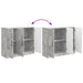 Bufet Gri Beton 89 x 34,5 x 77 cm Lemn prelucrat - WALTI WALTI