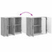 Bufet Sonoma gri 89 x 34,5 x 77 cm Lemn prelucrat - WALTI WALTI