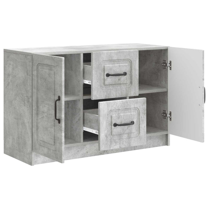 Bufet cu sertar Gri Beton 89 x 34,5 x 57 cm Lemn prelucrat - WALTI WALTI