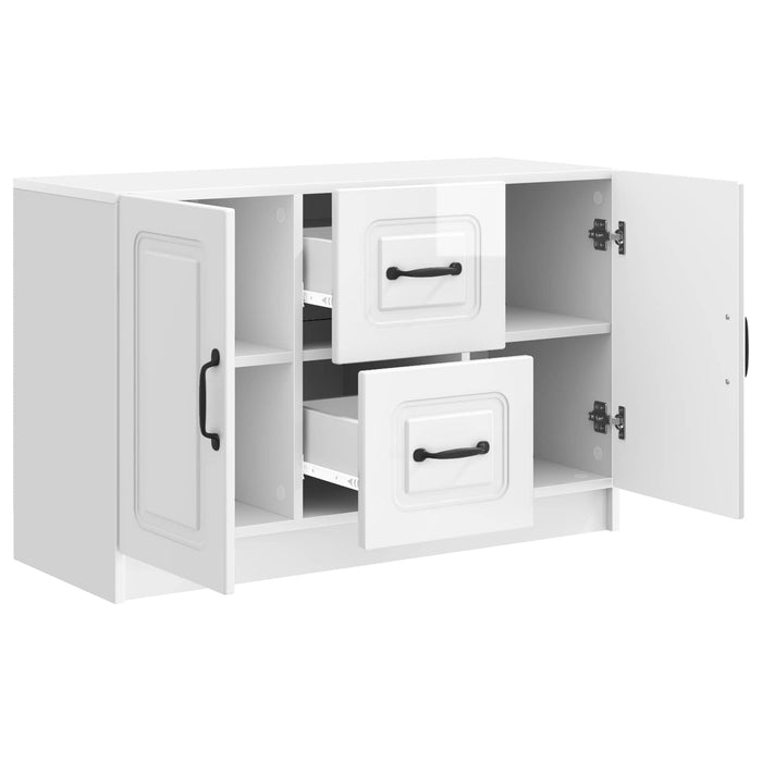 Bufet Alb foarte lucios 89 x 34,5 x 57 cm Lemn prelucrat - WALTI WALTI