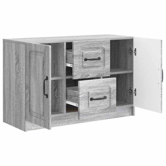Bufet cu sertar Sonoma gri 89 x 34,5 x 57 cm Lemn prelucrat - WALTI WALTI