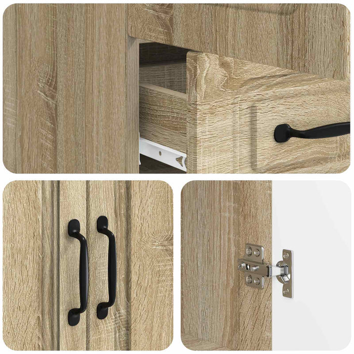 Bufet cu sertar Stejar Sonoma 66 x 34,5 x 92 cm Lemn prelucrat - WALTI WALTI