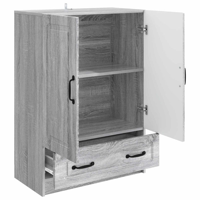 Bufet cu sertar Sonoma gri 66 x 34,5 x 92 cm Lemn prelucrat - WALTI WALTI