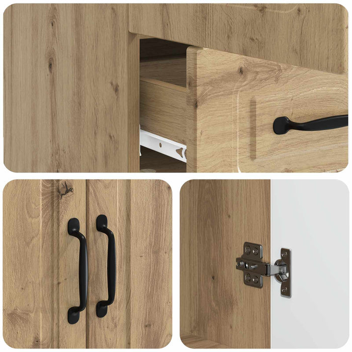 Bufet Stejar Artizanal 66 x 34,5 x 92 cm Lemn prelucrat - WALTI WALTI