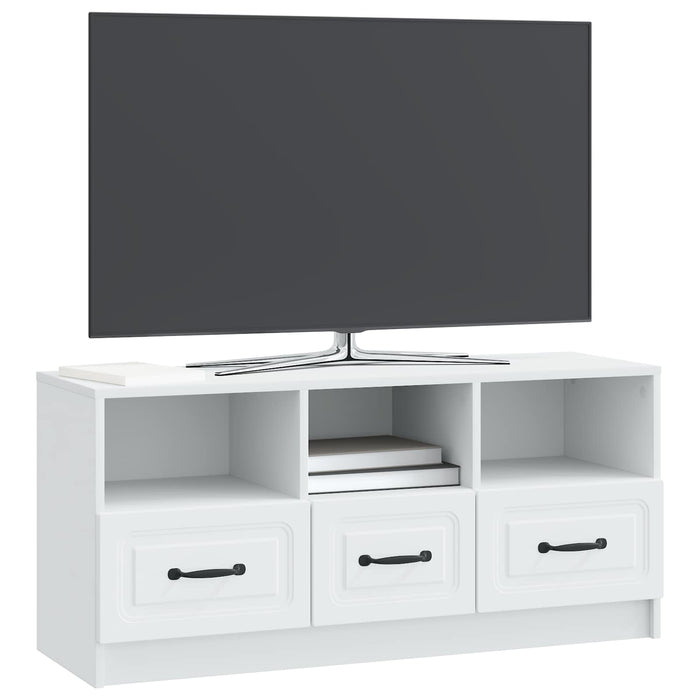 Cabinet TV cu sertar Alb 102 x 34,5 x 47 cm Lemn prelucrat - WALTI WALTI