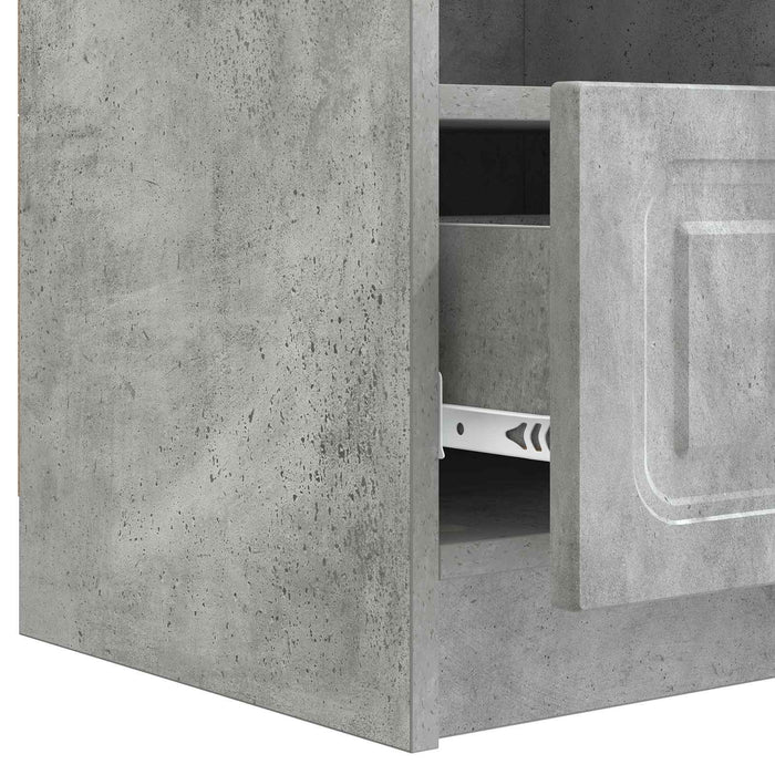 Cabinet TV Gri Beton 102 x 34,5 x 47 cm Lemn prelucrat - WALTI WALTI