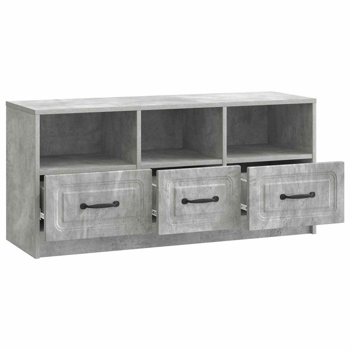 Cabinet TV Gri Beton 102 x 34,5 x 47 cm Lemn prelucrat - WALTI WALTI